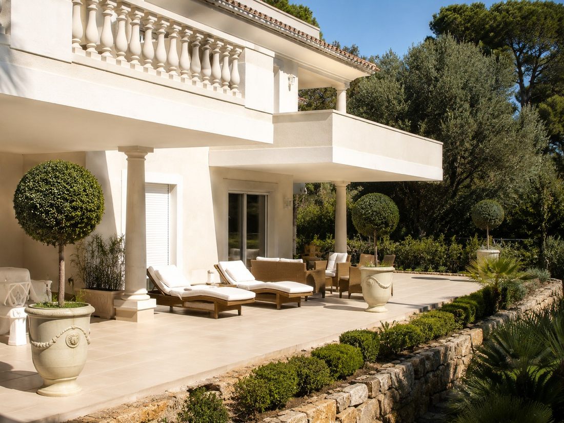 Terrasse et oliviers